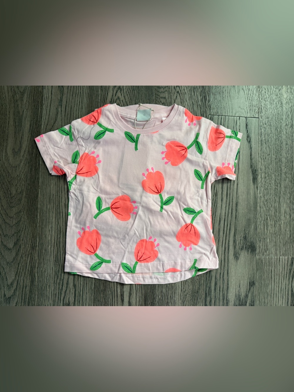 ZARA Pink Floral Print Kids Tee